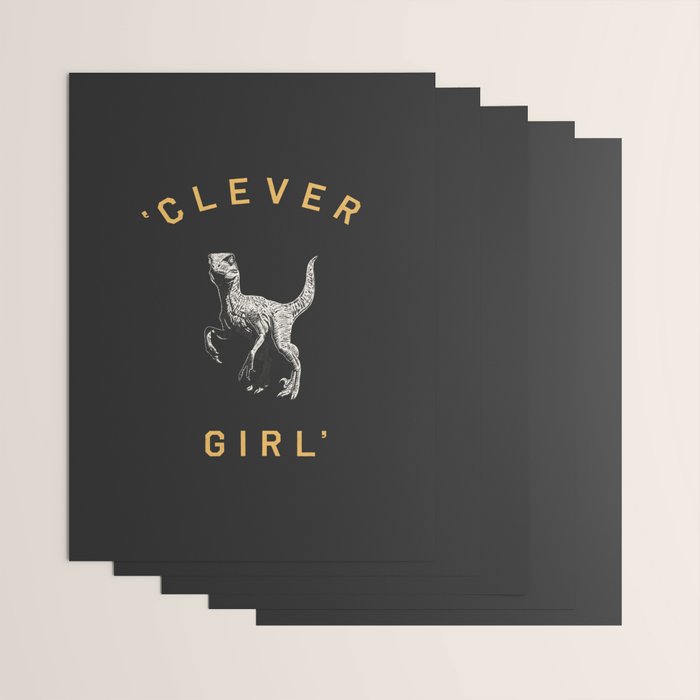 Clever Girl (Dark) Wrapping Paper Gallery Image 3