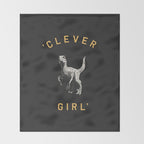 Clever Girl (Dark) Throw Blanket Gallery Image 2