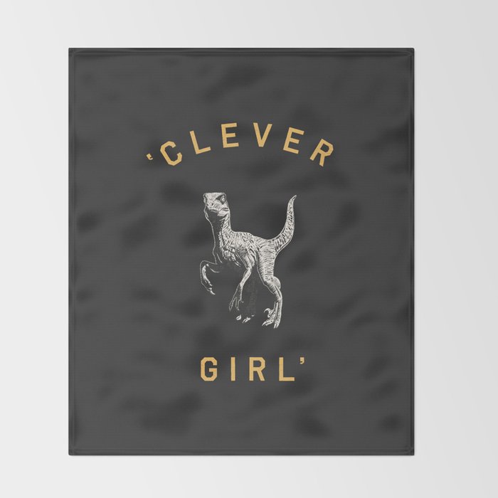Clever Girl (Dark) Throw Blanket Gallery Image 2