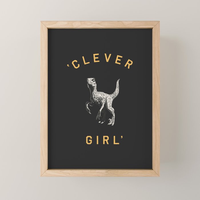 Clever Girl (Dark) Mini Art Print Gallery Image 1