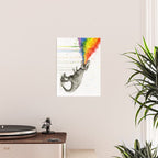 T-Rex Dinosaur Vomits Rainbow Poster Gallery Image 2