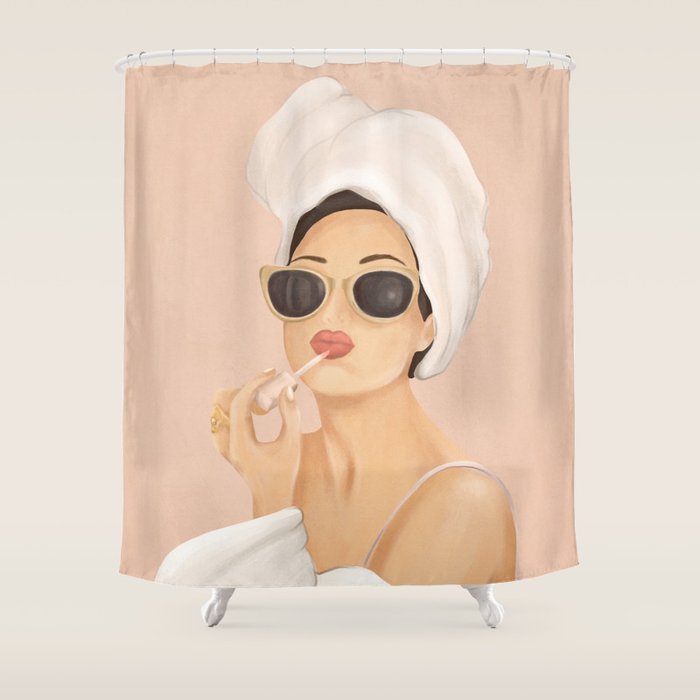 Morning Routine Shower Curtain Gallery Image 1