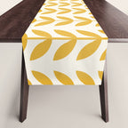 Scandinavian Mid Century Pattern Yellow Table Runner Gallery Image 1