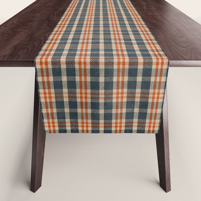 North Country Plaid - classic blue and red Table Runner Gallery Image 1
