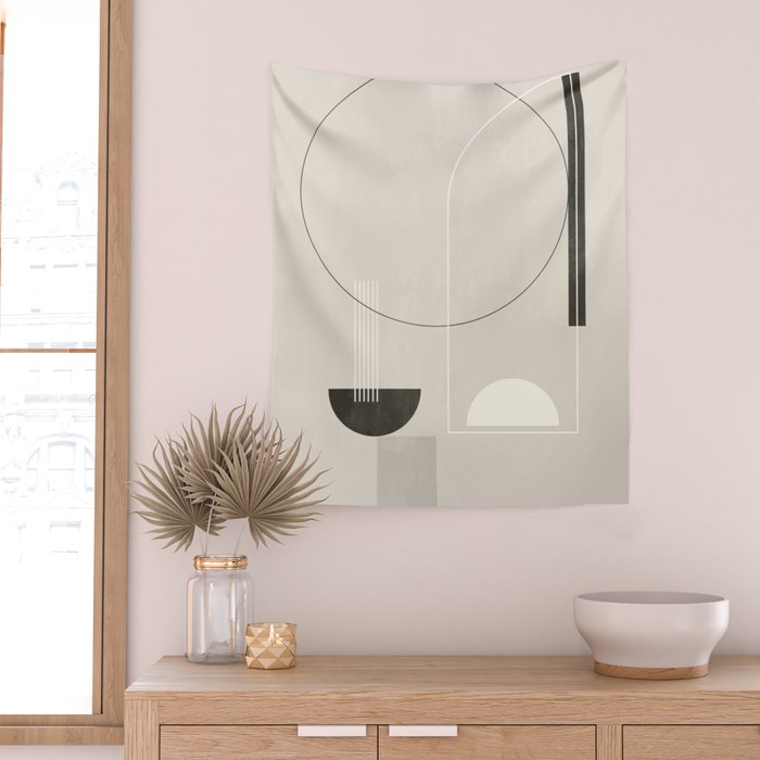 Geometric Shapes 18 Wall Tapestry Gallery Image 2