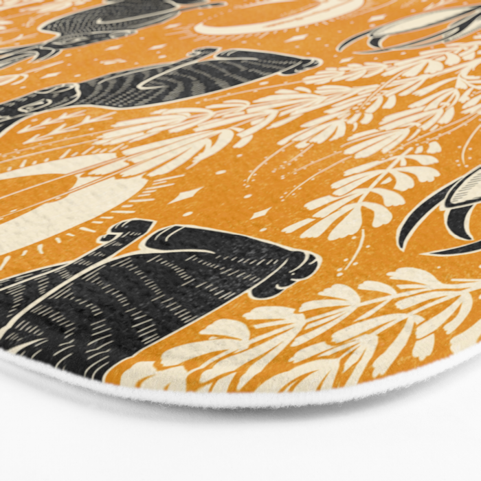 Jackalope - marigold and black  Bath Mat Gallery Image 3