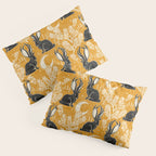 Jackalope - marigold and black  Pillow Sham Gallery Image 3