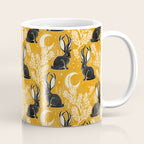 Jackalope - marigold and black  Coffee Mug Gallery Image 1