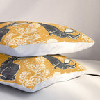 Jackalope - marigold and black  Pillow Sham Gallery Image 3
