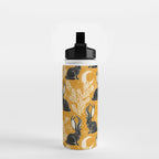 Jackalope - marigold and black  Water Bottle Gallery Image 2