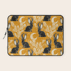 Jackalope - marigold and black  Laptop Sleeve Gallery Image 1