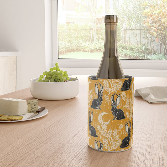 Jackalope - marigold and black  Wine Chiller Gallery Image 4
