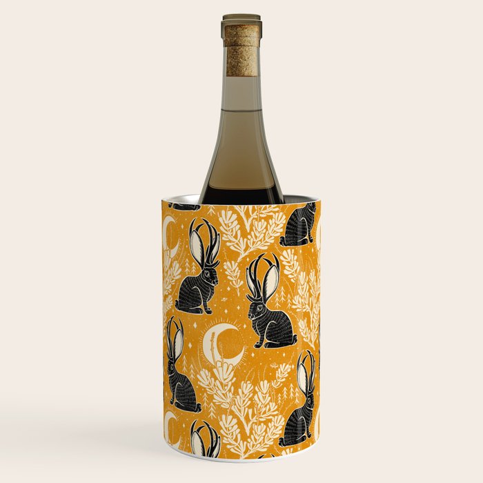 Jackalope - marigold and black  Wine Chiller Gallery Image 1