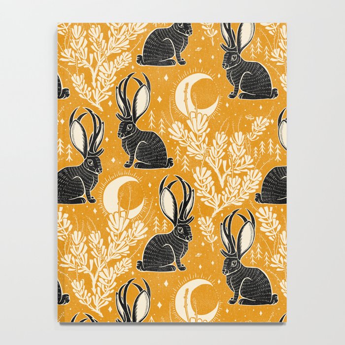 Jackalope - marigold and black  Notebook Gallery Image 4