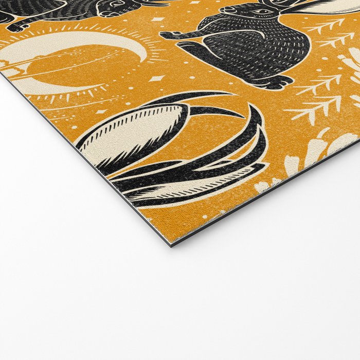 Jackalope - marigold and black  Welcome Mat Gallery Image 2