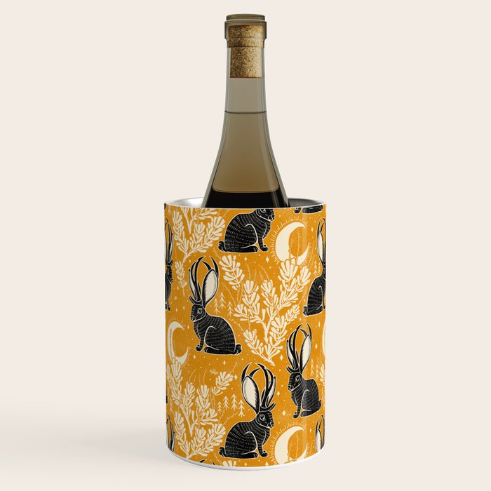 Jackalope - marigold and black  Wine Chiller Gallery Image 2