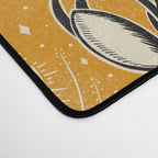 Jackalope - marigold and black  Desk Mat Gallery Image 4