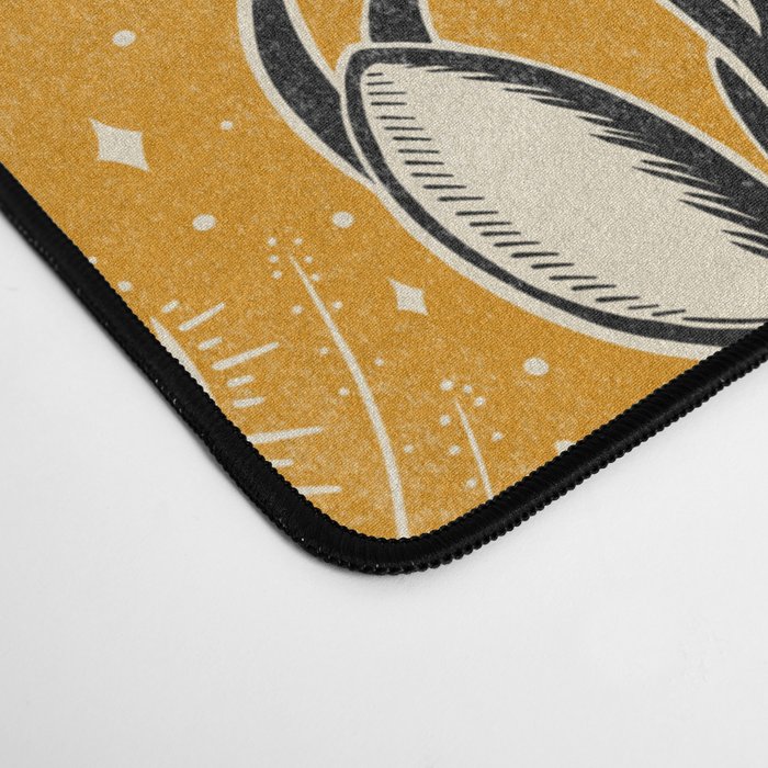 Jackalope - marigold and black  Desk Mat Gallery Image 4