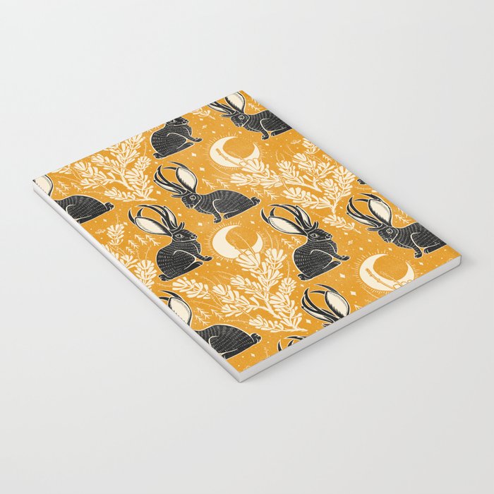 Jackalope - marigold and black  Notebook Gallery Image 3