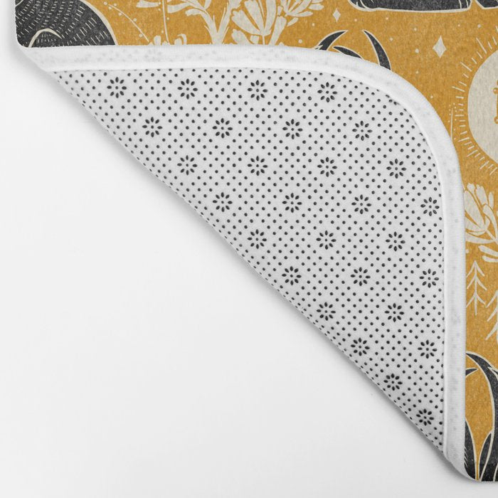 Jackalope - marigold and black  Bath Mat Gallery Image 2