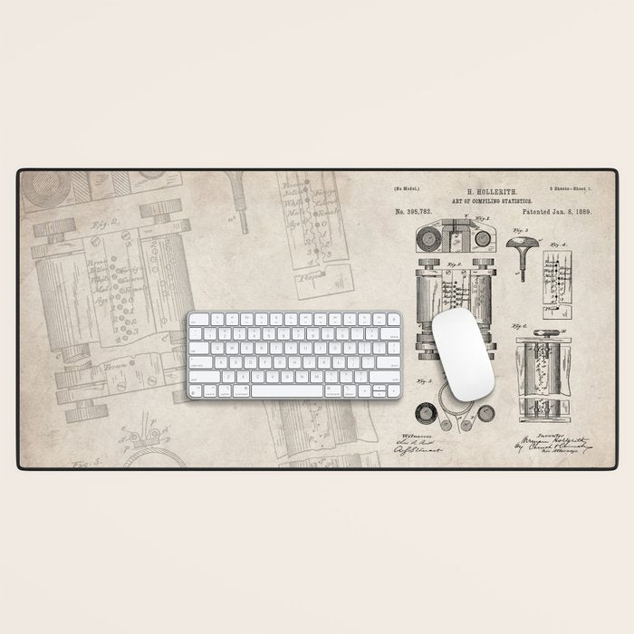 First Computer Patent - Technology Art - Antique Desk Mat Gallery Image 1