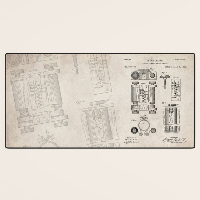 First Computer Patent - Technology Art - Antique Desk Mat Gallery Image 3