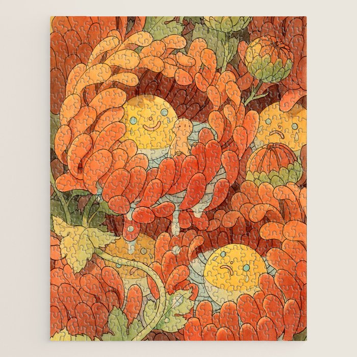 Weepy Chrysanthemums Jigsaw Puzzle Gallery Image 1