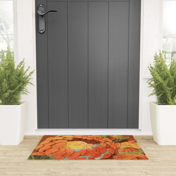 Weepy Chrysanthemums Welcome Mat Gallery Image 3