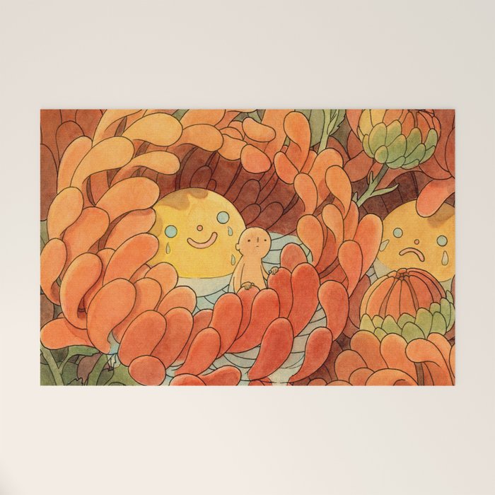 Weepy Chrysanthemums Welcome Mat Gallery Image 1