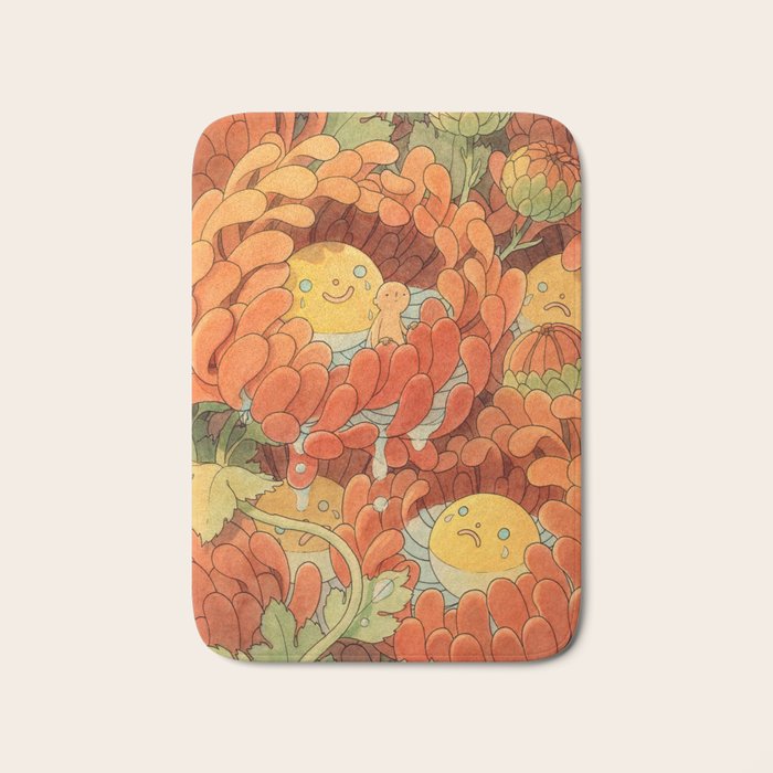 Weepy Chrysanthemums Bath Mat Gallery Image 1