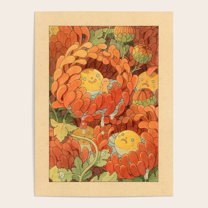 Weepy Chrysanthemums Poster Gallery Image 4