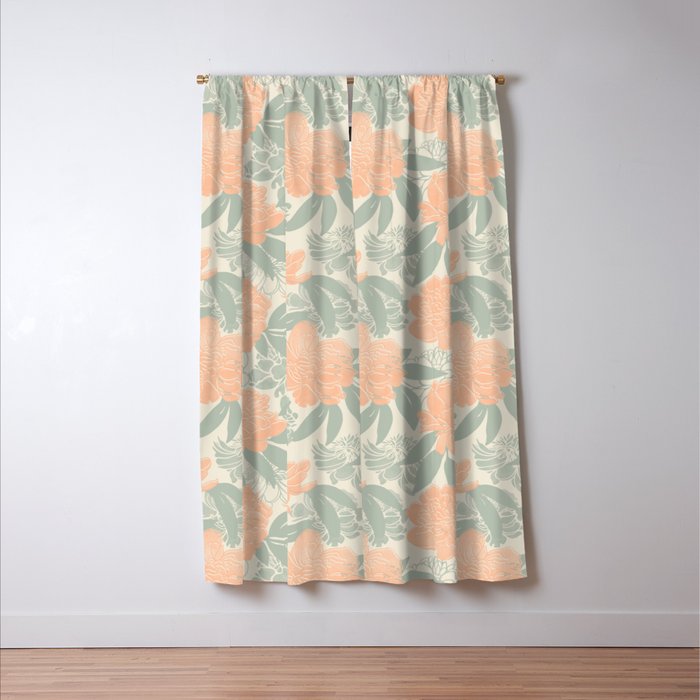 Modern floral blooms P3 Window Curtain Gallery Image 3