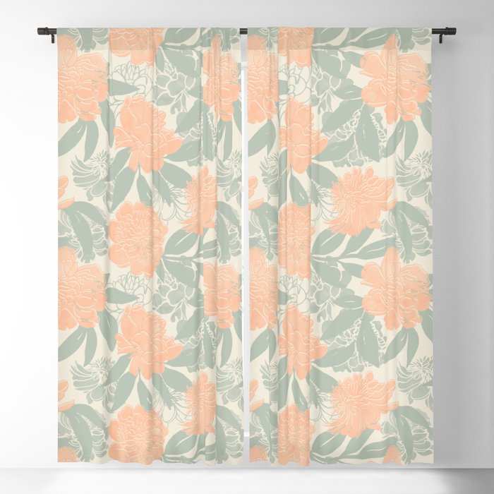 Modern floral blooms P3 Window Curtain Gallery Image 5