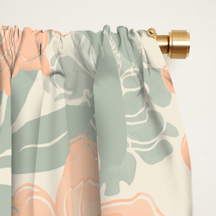 Modern floral blooms P3 Window Curtain Gallery Image 2