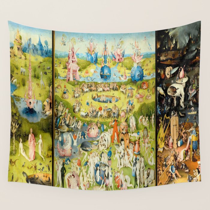 the Garden of Earthly Delights by Bosch Wall Tapestry Gallery Image 1