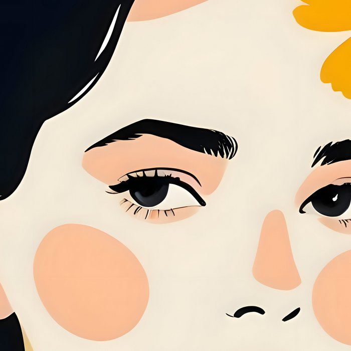 Variegated Human, Bohemian Woman Vitiligo Beauty, Self Love Positivity Mindset, Expressions Face Feelings Emotion Illustration, People Portrait Drawing Painting Coffee Mug Gallery Image 2