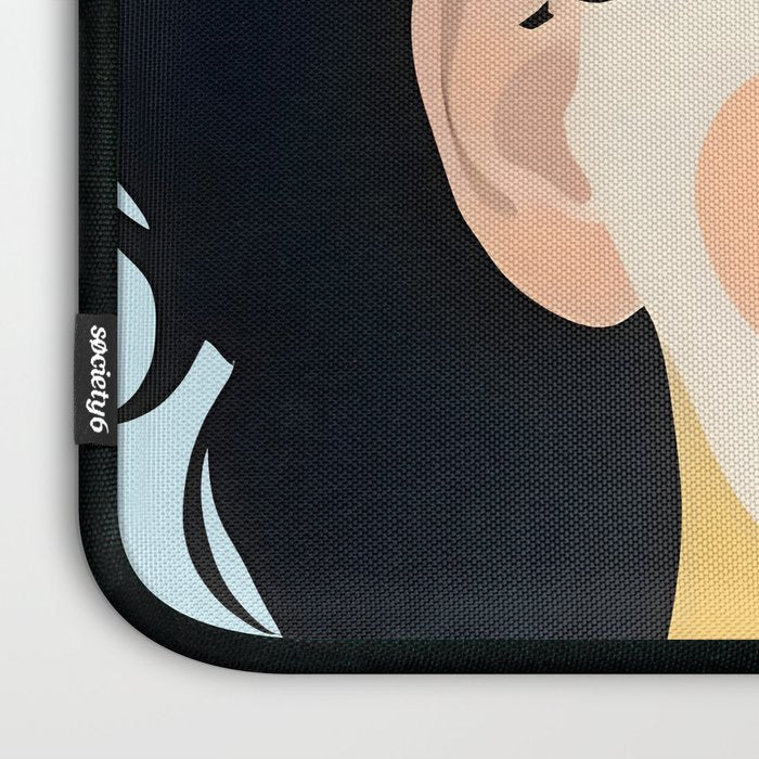 Variegated Human, Bohemian Woman Vitiligo Beauty, Self Love Positivity Mindset, Expressions Face Feelings Emotion Illustration, People Portrait Drawing Painting Laptop Sleeve Gallery Image 3