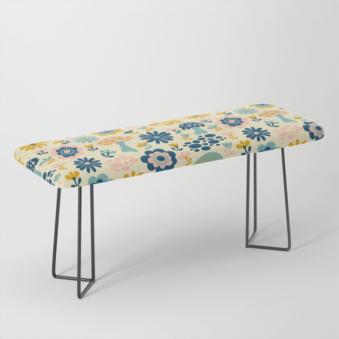 Magical Woodland Floral With Mushrooms Bench Gallery Image 1