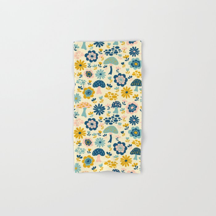 Magical Woodland Floral With Mushrooms Bath Towel Gallery Image 1