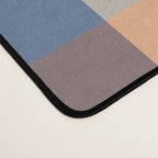 Colorful Retro Modern Stripe Check Pattern Blue Orange Green Yellow Desk Mat Gallery Image 4