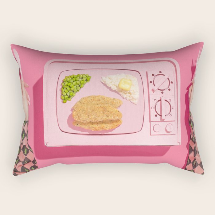 TV Dinner Rectangular Pillow Gallery Image 1