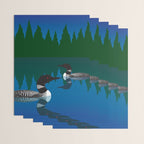 Loons in a Woodland Lake Wrapping Paper Gallery Image 3