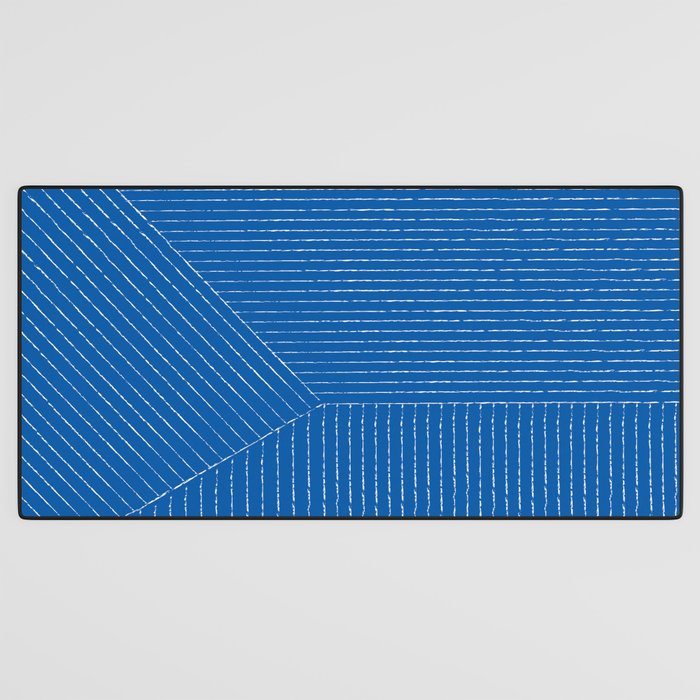 Lines (Sapphire Blue) Desk Mat Gallery Image 3