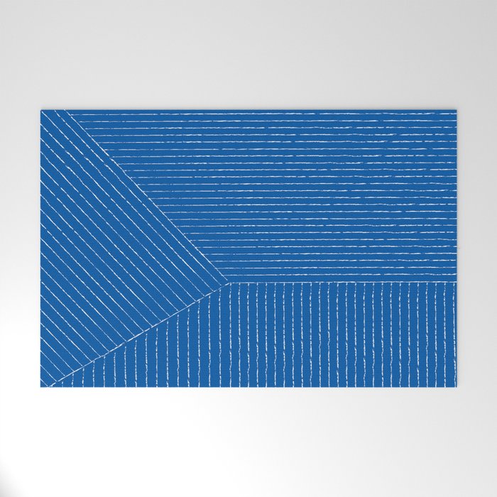 Lines (Sapphire Blue) Welcome Mat Gallery Image 1