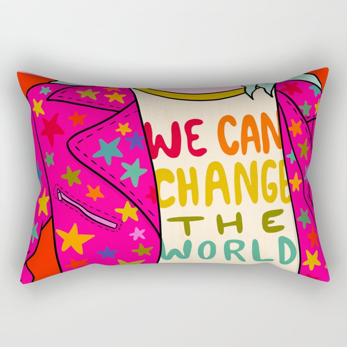 We Can Change the World Rectangular Pillow Gallery Image 2