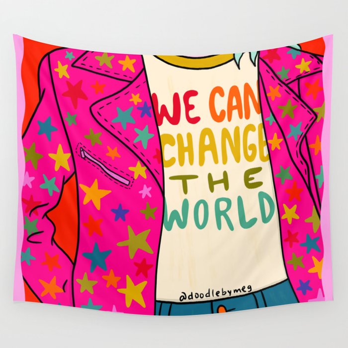 We Can Change the World Wall Tapestry Gallery Image 1
