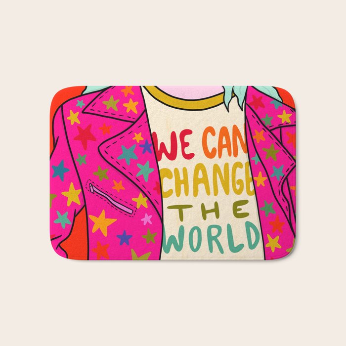 We Can Change the World Bath Mat Gallery Image 1