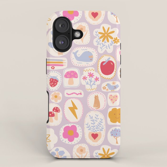 Little treasures, fun hand drawn pattern iPhone Case Gallery Image 1