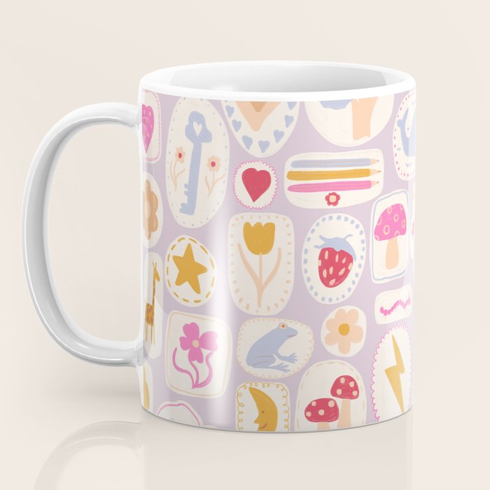 Little treasures, fun hand drawn pattern Coffee Mug Gallery Image 3