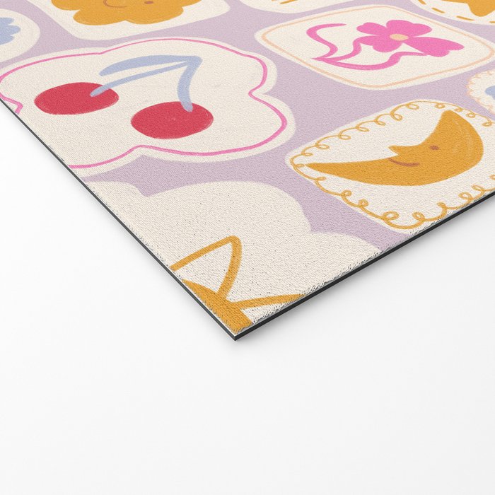 Little treasures, fun hand drawn pattern Welcome Mat Gallery Image 2